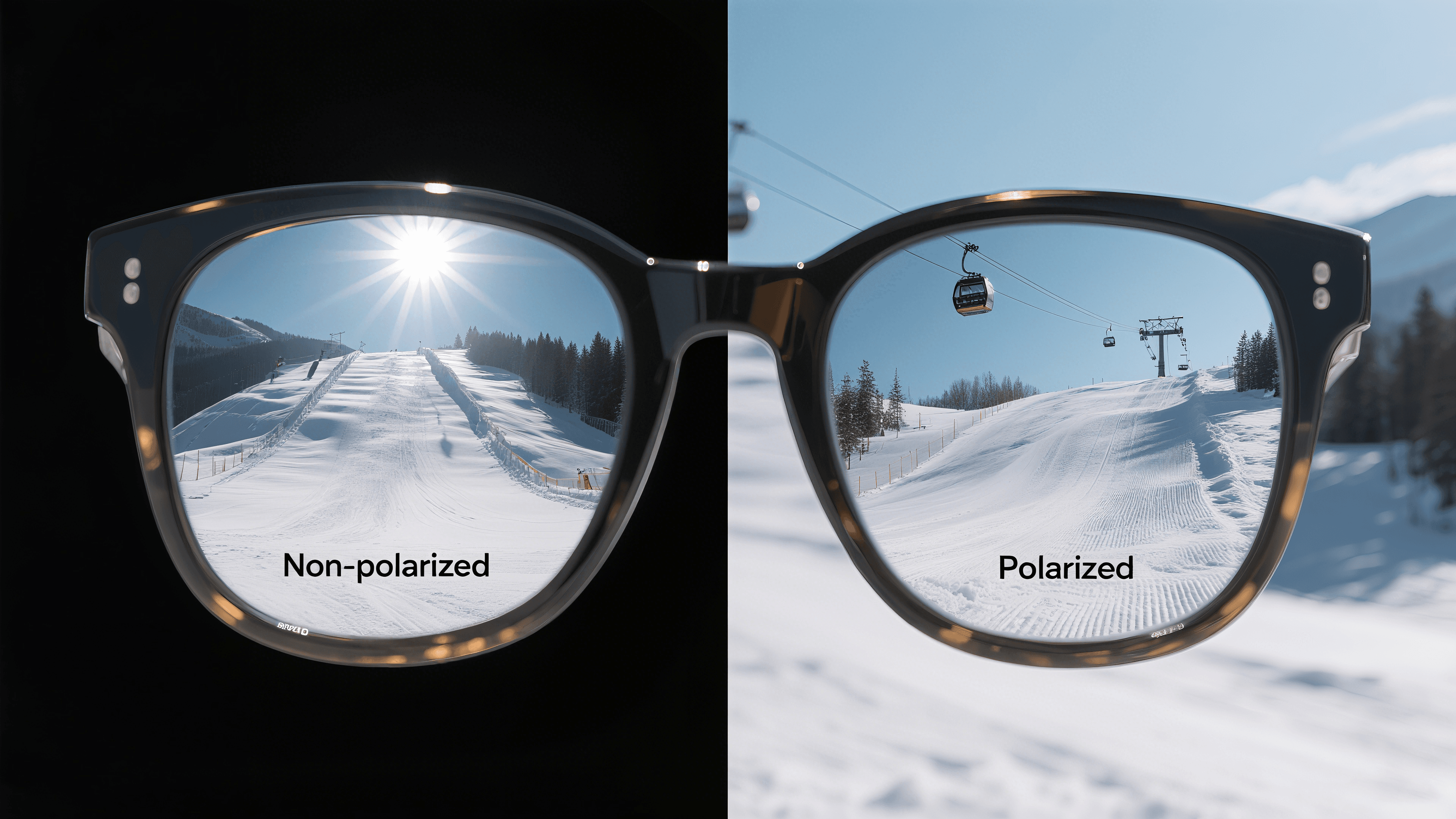 نظارات polarized مقابل غير polarized